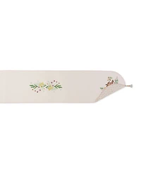 Design Imports Spring Bunny Embellished Cotton Reversible Table Runner, 14"x72"