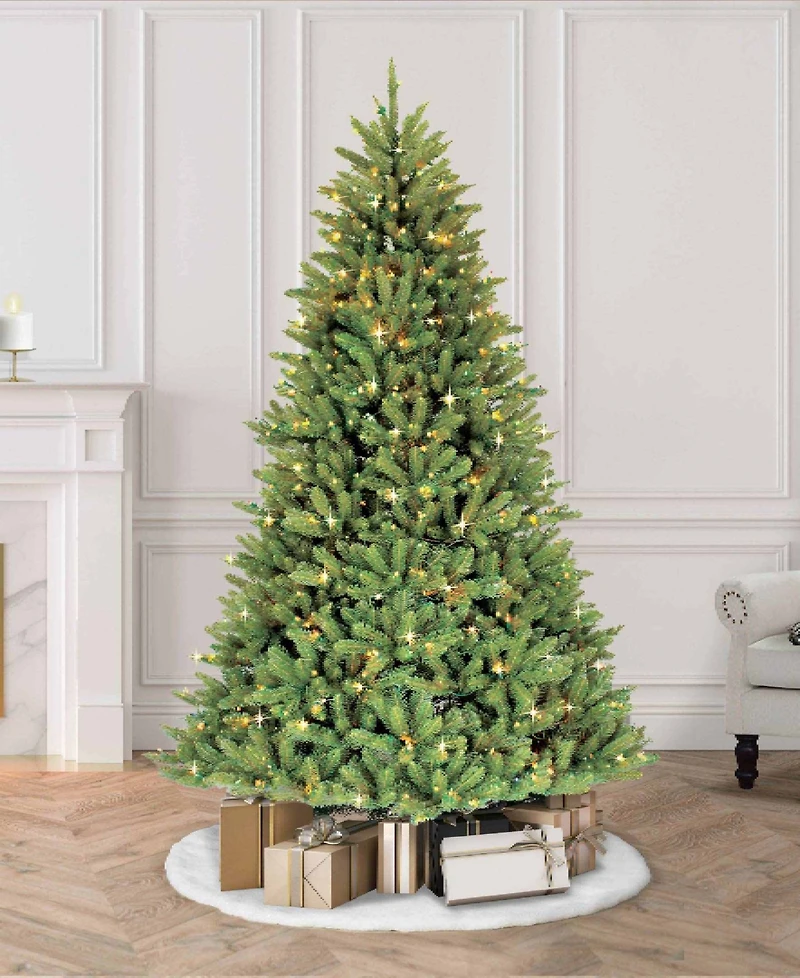 Puleo 7.5FT Pre-Lit Franklin Fir Artificial Christmas Tree