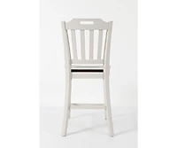 Orchard Park Farmhouse Solid Rubberwood Slatback Counter Height Stool (Set of 2)