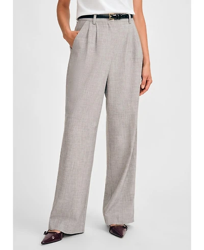 Isaac Mizrahi Women's Wide Leg Pleated Pant