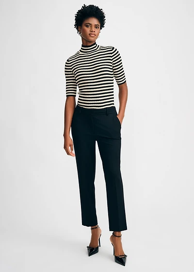 Isaac Mizrahi Women's Poor Boy Mock Sweater