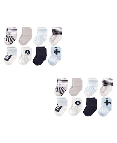Luvable Friends Baby Boys Terry Fabric Sock Collection 8 Pairs