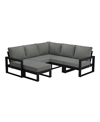 6-Piece Outdoor Patio Corner Sectional Sofa Conversation Set