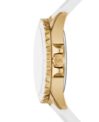 Michael Kors Women's Everest Three-Hand White Silicone Watch, 40mm