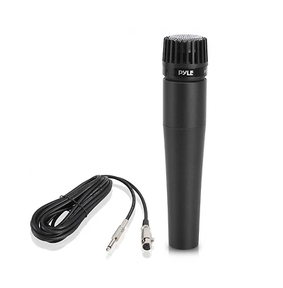 Pyle Professional Moving Coil Microphone – Dynamic Handheld Mic with 15' Xlr Cable