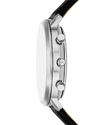 Michael Kors Men's Blake Multifunction Black Leather Watch, 42mm