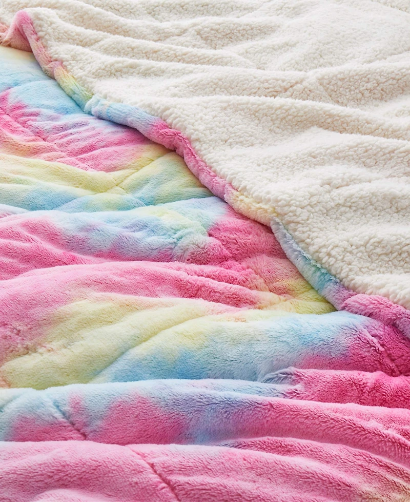 Unikome Reversible Medium Weight Plush Faux Fur Comforter, King