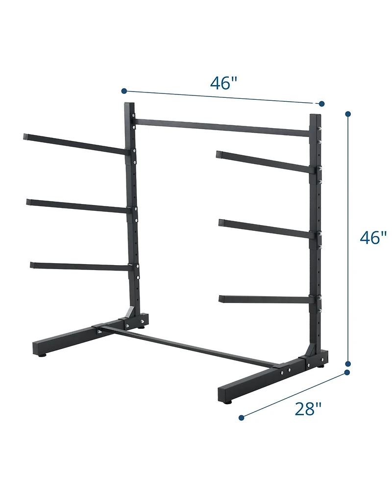 Lugo 3-Tier Freestanding Outdoor Kayak, Canoe and Surfboard Storage Rack
