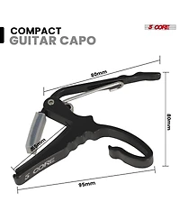 5Core Capo Acoustic Electric Guitar String Clip + 6Pcs Picks Celluloid Carry Bag - Al Blu
