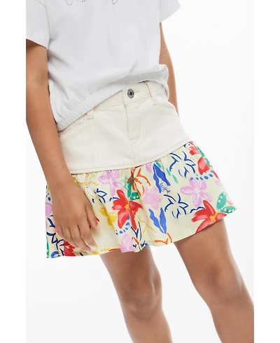 Desigual Girls Girls's Combined floral mini skirt