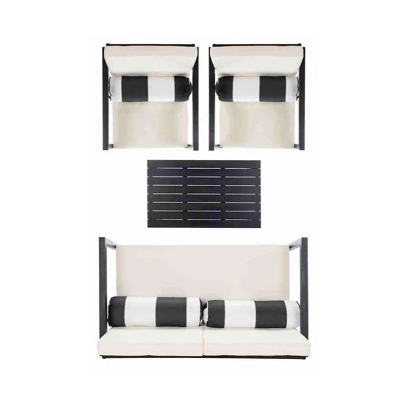 Montez 4 Pc Outdoor Set With Accent Pillows