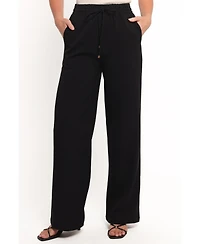 Petal and Pup Women's Cinch Wide Leg Crepe Pant