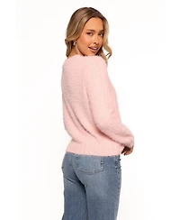 Petal and Pup Women's Aspra Fuzzy Crewneck Knit Sweater