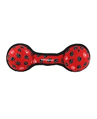 Tuffy Ultimate 2 Ball Tug Red Paw, 2 Pack Durable Squeaky Dog Toy
