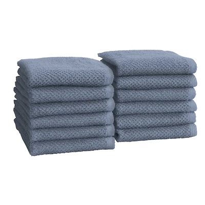 Linery & Co. Cotton Textured 12-Piece Washcloth Set