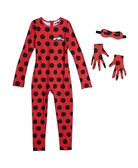 Miraculous Ladybug Cosplay Jumpsuit Gloves and Mask 3 Piece Costume Set