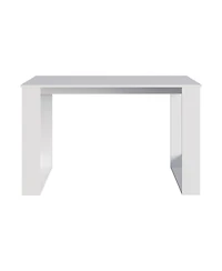 Melb Writing Desk with Ample Workstation and Sturdy Legs, White