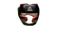 Amber Fight Gear Professional LeatherBoxing Headgear for Training Sparring Kickboxing, Mma, Muay Thai Headgear (Medium)