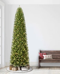 Puleo 9FT Pre-lit Franklin Fir Pencil Artificial Christmas Tree