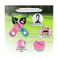 Wosofe Golf Ball carry bag golf tee bag with hook portable waist bag golf ball storage bag can hold 3 golf balls and 3 tees