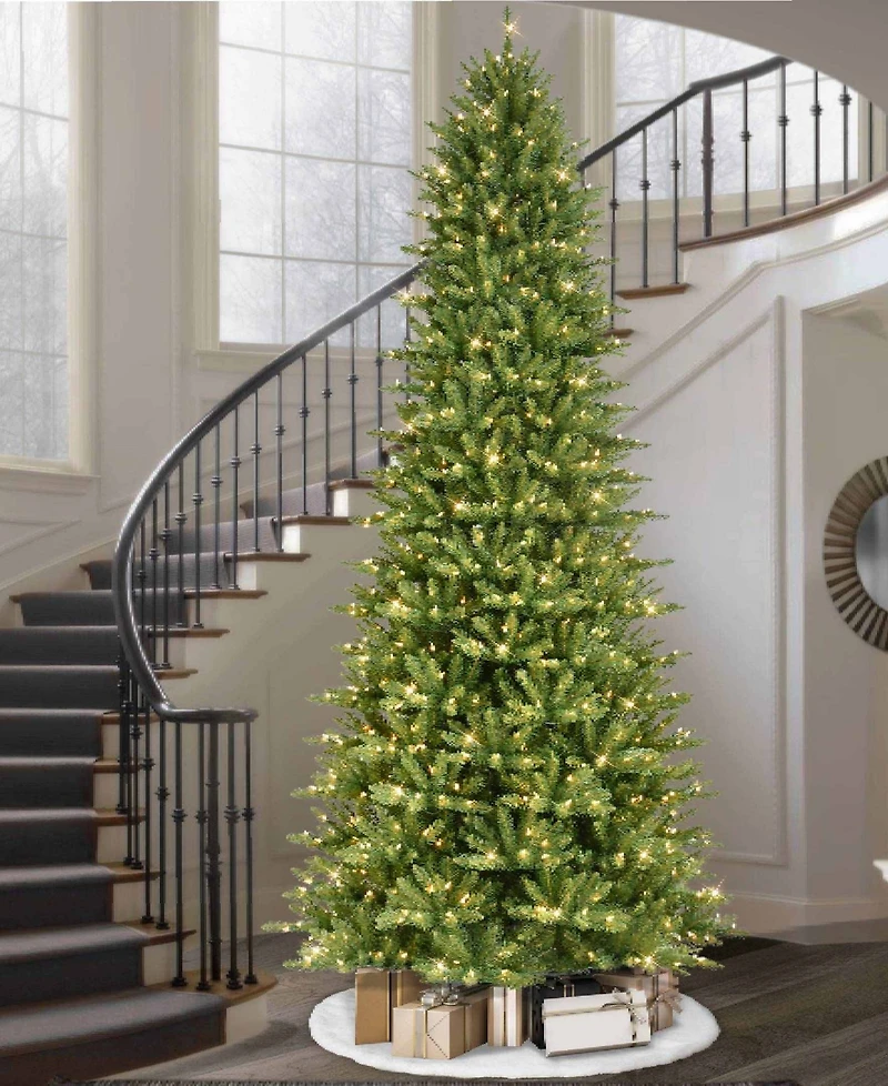 Puleo 12FT Pre-lit Slim Franklin Fir Artificial Christmas Tree