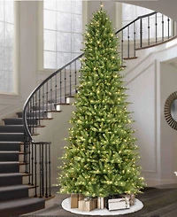 Puleo 12FT Pre-lit Slim Franklin Fir Artificial Christmas Tree