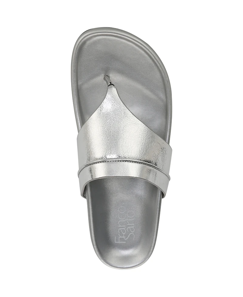 Franco Sarto Women's Brooks Open Round Toe Thong Sandals