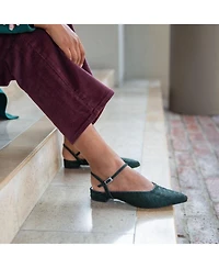 Alterre Women's Groovy Green Amal Customizable Point Slides