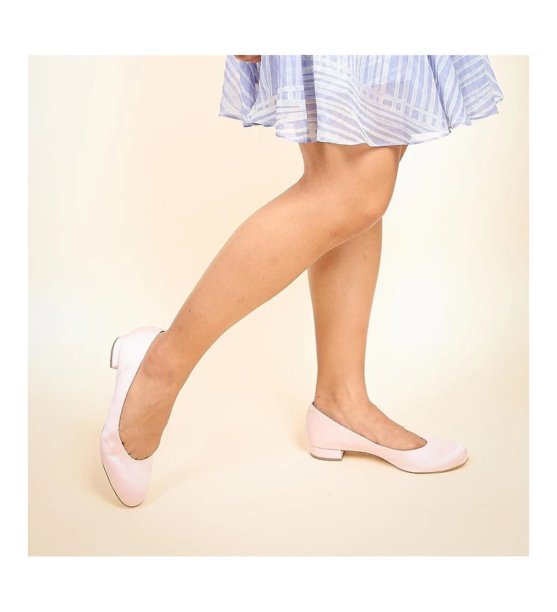 Alterre Women's Rose Satin Twiggy Customizable Ballet Flats