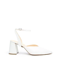 Alterre Women's White Marilyn Customizable Bridal V Mules