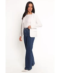 Petal and Pup Women's Darian Lace Knit Single Button Blazer