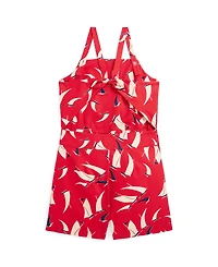 Polo Ralph Lauren Big Girls Sailboat-Print Canvas Romper