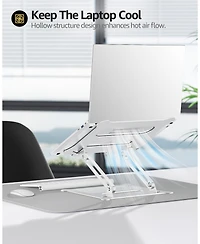 Laptop Notebook Stand Holder Adjustable Laptop Stand Portable Laptop Riser Compatible with MacBook Air Pro Hp Dell Xps Lenovo All Laptops 10-15.6"