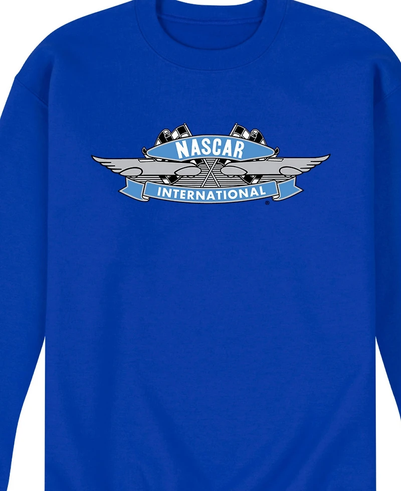 Airwaves Men's Nascar Logo Long Sleeve Fleece T-Shirt