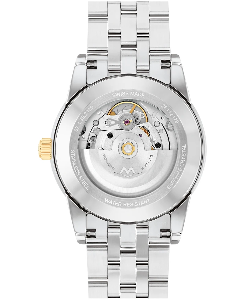 Movado Men's Museum Classic Swiss Automatic Stainless-Steel Yellow Pvd Watch, 40mm