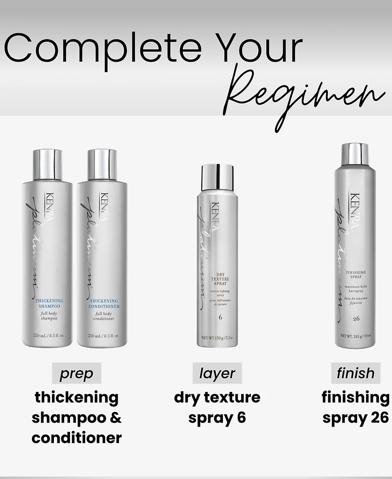 Kenra Professional Platinum Dry Texture Spray 6, 5.3oz