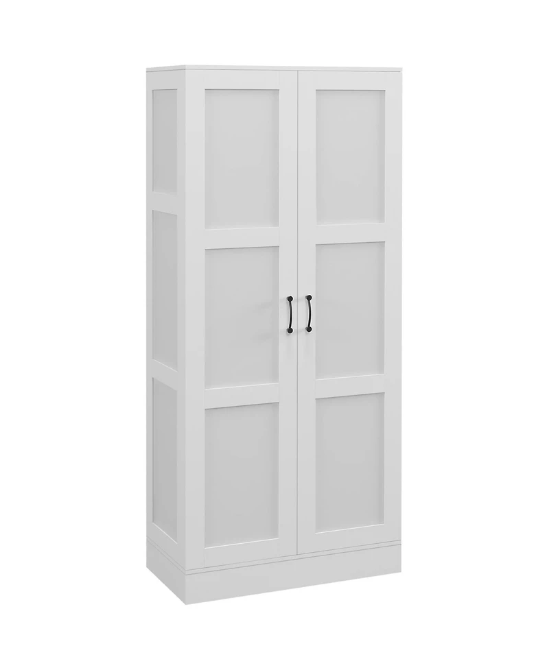 Homcom Storage Cabinet w/ Storage Shelves, Pantry Cupboard Cabinet,