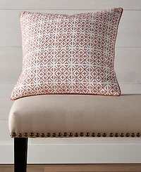 Charter Club Embroidered Tiles Decorative Pillow, 20" x 20", Exclusively at Macy's