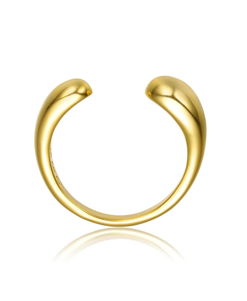 14K Gold Plated Modern Open Ring