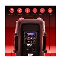 SereneLife 10-Inch Bluetooth Pa Speaker System with Usb, Fm Radio & Recording, 700W