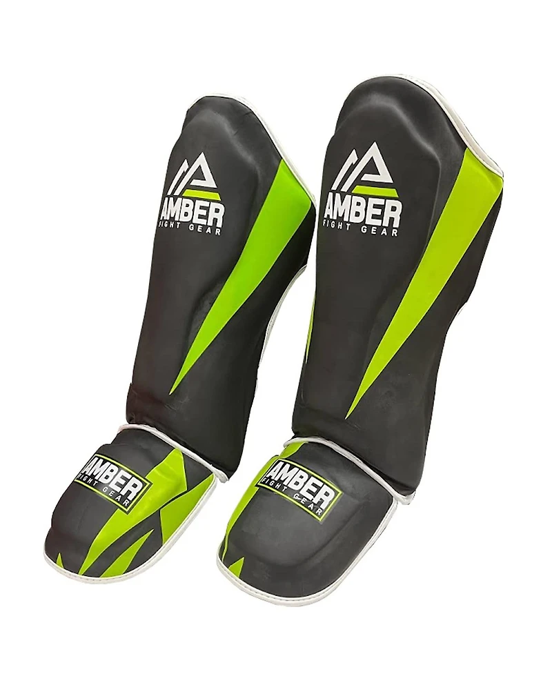 Pro Style Competition Muay Thai Shin Guards with Instep Protection for Kickboxing, Mma, and Combat Sports, Lightweight, Durable, and Adjustable