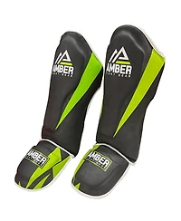 Pro Style Competition Muay Thai Shin Guards with Instep Protection for Kickboxing, Mma, and Combat Sports, Lightweight, Durable, and Adjustable