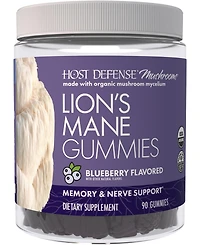 Host Defense Mushrooms, Lion's Mane Gummies, Blueberry, 90 count