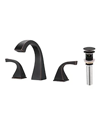 2-Handle Bathroom Sink Faucet with Drain, Oil Rubbed Bronze