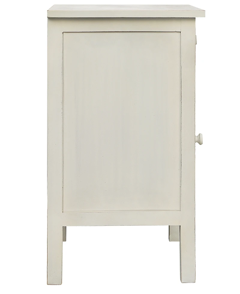 Gallerie Decor Antiqued Carved Side Table