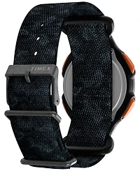 Timex Men's Quartz Digital Black Leather Watch