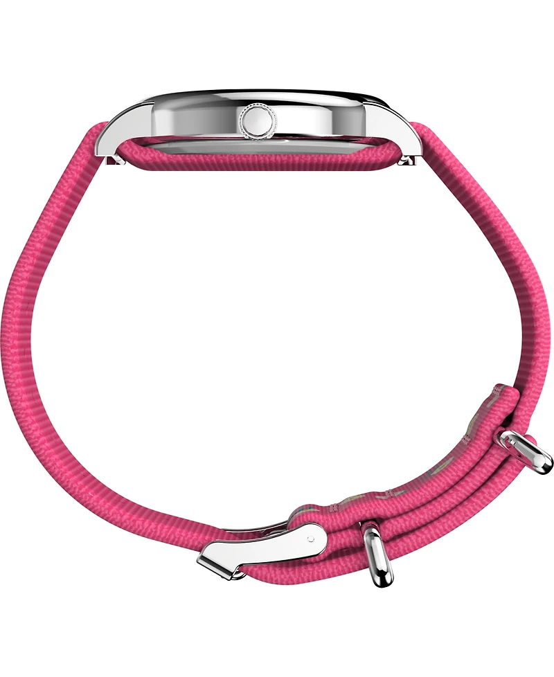 Timex Women's Quartz Analog Pink Nylon Watch, 38mm