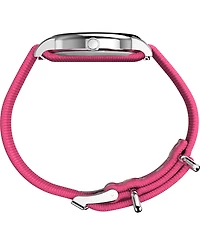 Timex Women's Quartz Analog Pink Nylon Watch, 38mm
