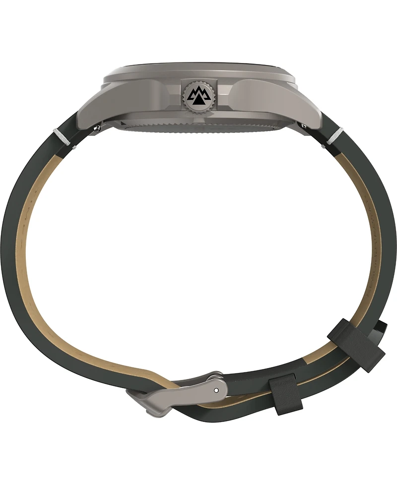 Timex Men's Quartz Analog Black Leather Watch, 38mm