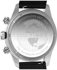 Timex Men's Quartz Analog Black Leather Watch, 39mm